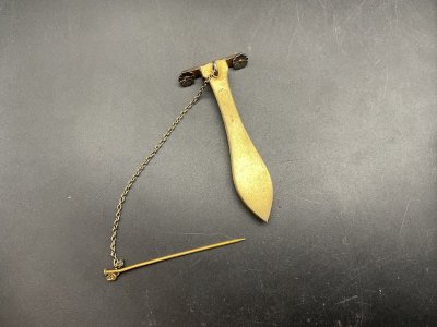 Clavette Chaine de Montre CHATELAINE en Argent vermeil  XIXème .