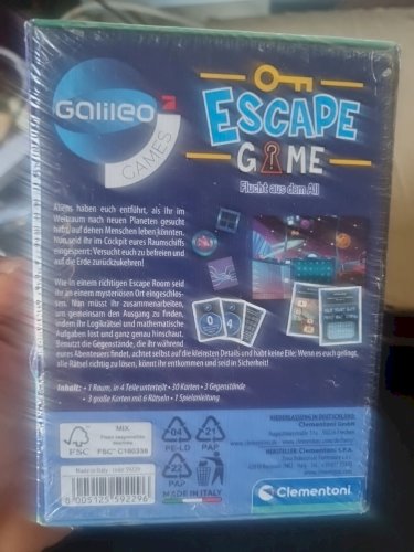 Clementoni Galileo Escape Game - EN LANGUE ALLEMANDE , NEUF