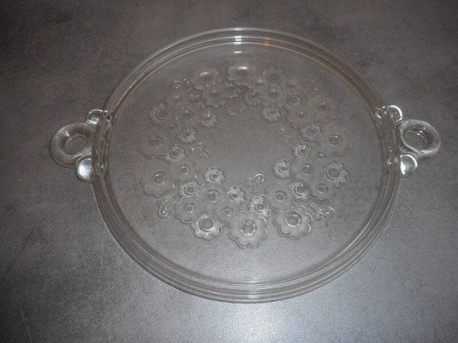 CLOCHE DE TABLE AVEC SON PLATEAU EN CRISTAL