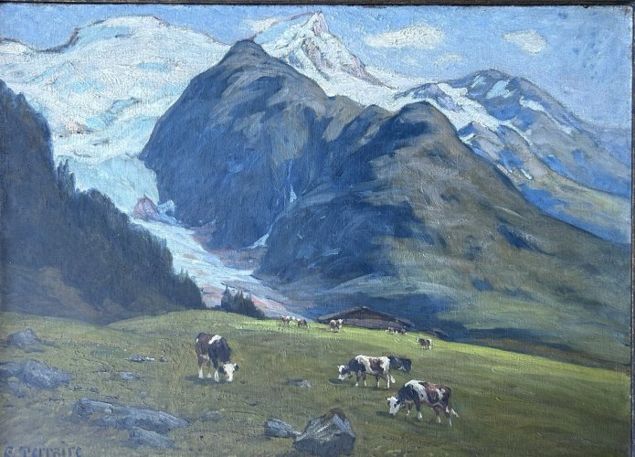 Clovis TERRAIRE HST GLACIER DE TACONNAZ MONT-BLANC VACHES EN ALPAGE 19 MONTAGNE