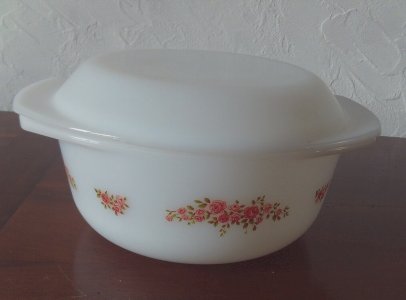  COCOTTE OVEN DISH ROSES BUSH ARCOPAL 54324