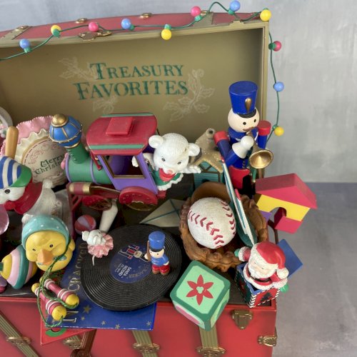 Coffre à jouets noël boite à musique animée Treasury Favorites LUSTRE FAME 1995