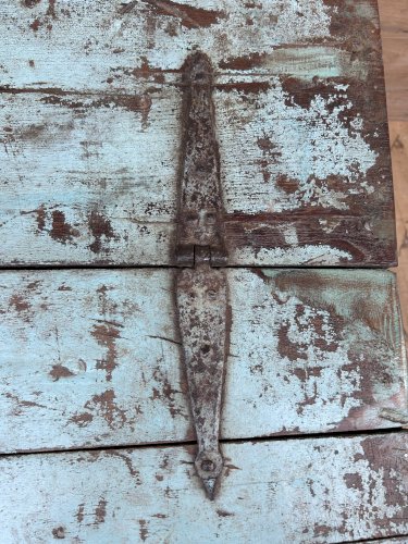 coffre -table basse en teck birman ave patine dorigine