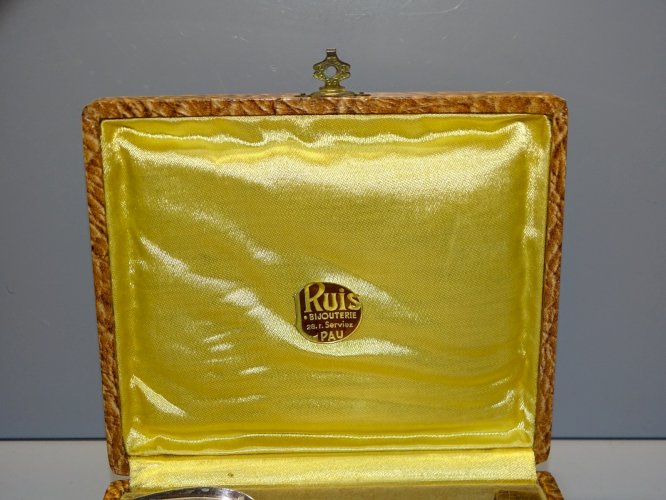 -COFFRET 12 PETITES FOURCHETTES A GATEAUX METAL ARGENTE COUVERTS DIXI 18g D