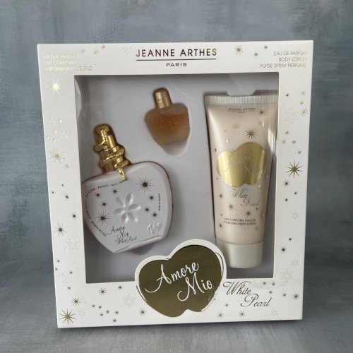 Coffret Amor Mio white pearl Jeanne Arthes eau de parfum 100ml 7ml + lait 100ml
