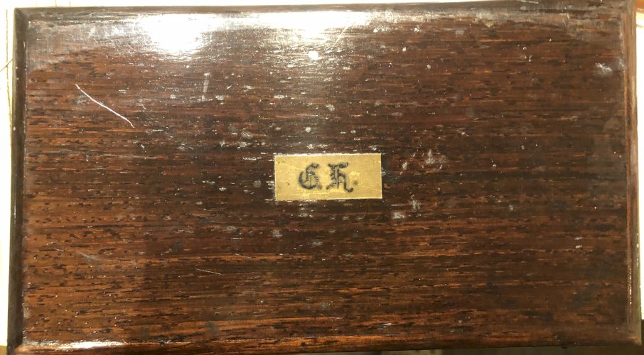 boîte  ancienne de   matériel compas dessin 