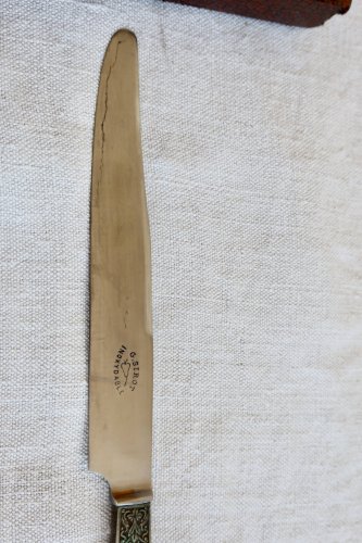 Coffret de 12 couteaux anciens G. Sirot - Manches résine effet corne