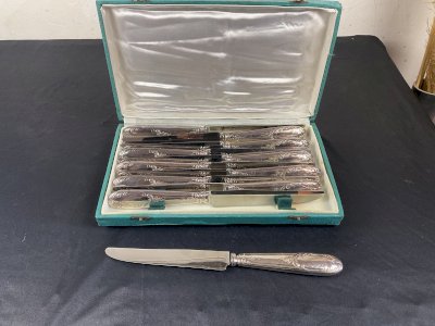 coffret de 12 couteaux de table lame inox orfèvre