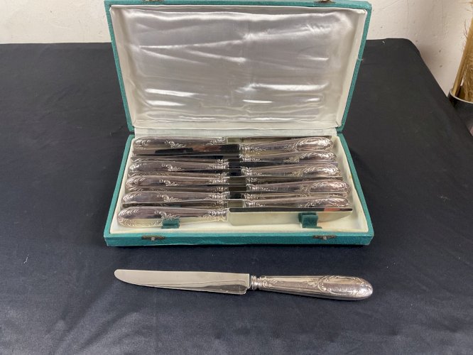 coffret de 12 couteaux de table lame inox orfèvre