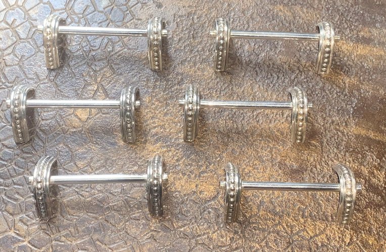 Coffret ercuis porte couteaux métal argenté moderniste style Jean Després