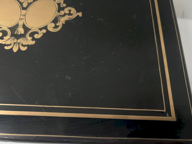 Coffret Napoléon III en poirier noirci XIX siècle