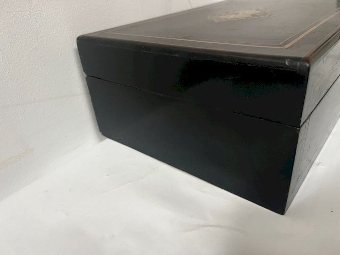 Coffret Napoléon III en poirier noirci XIX siècle