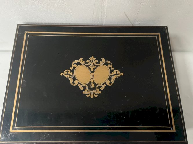 Coffret Napoléon III en poirier noirci XIX siècle