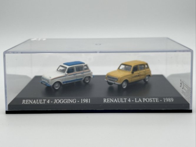 Coffret Renault 4 Jogging (1981) et Renault 4 La Poste (1989) HO
