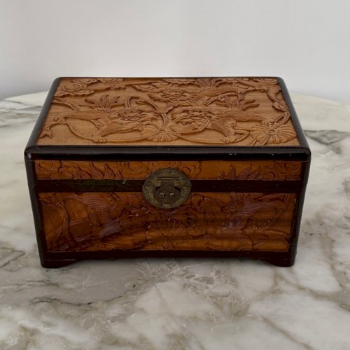 Coffret sculpté travail  XXe Chine M4050
