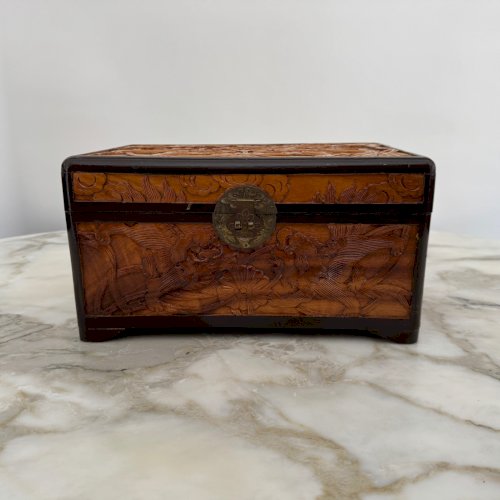 Coffret sculpté travail  XXe Chine M4050