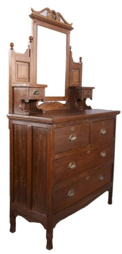 Coiffeuse Art déco en teck birman, circa 1930