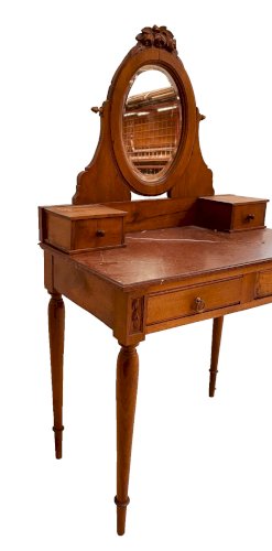 Coiffeuse de style Louis XVI en noyer XX siècle