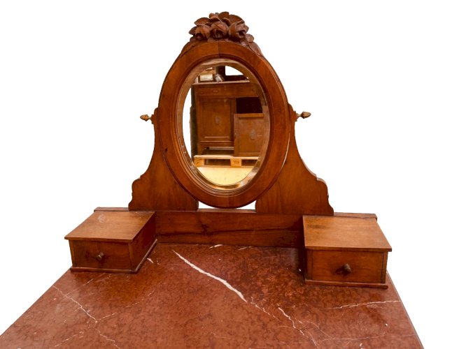 Coiffeuse de style Louis XVI en noyer XX siècle