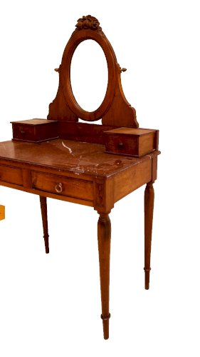 Coiffeuse de style Louis XVI en noyer XX siècle