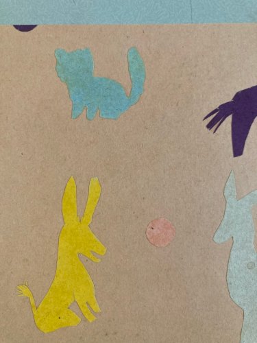 Collage 1950 Animal Chien Chat A Identifier Atelier Art XXe Ancien Animaux