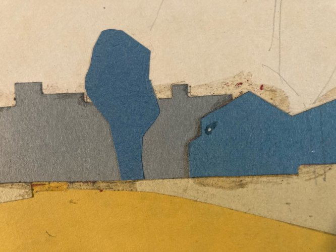 Collage 1950 École Américaine A Identifier Atelier Mixte Art XXe