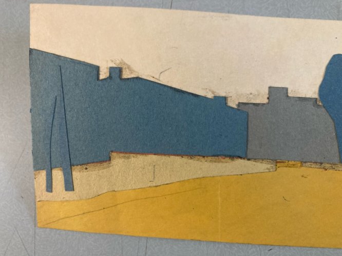 Collage 1950 École Américaine A Identifier Atelier Mixte Art XXe