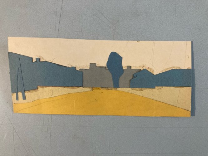 Collage 1950 École Américaine A Identifier Atelier Mixte Art XXe