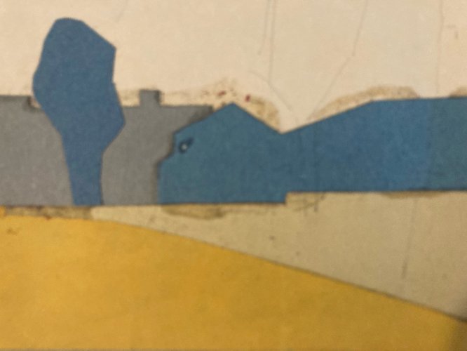 Collage 1950 École Américaine A Identifier Atelier Mixte Art XXe