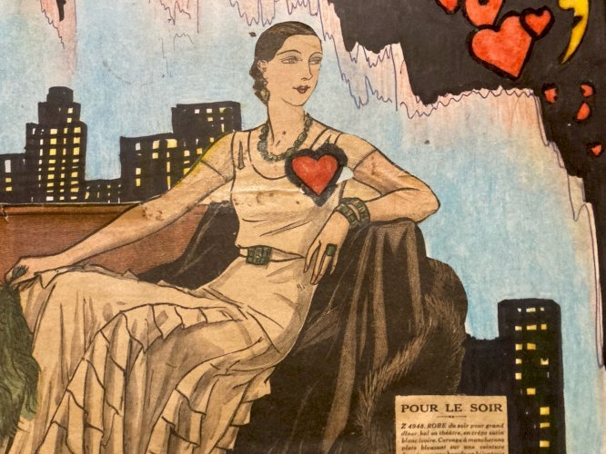 Collage photo papier carton Femme homme  1980 Technique Mixte Art A Identifier