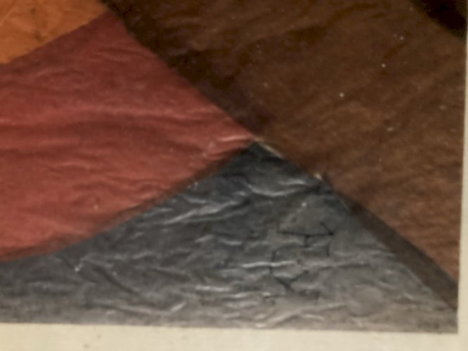 Collage Sur Papier 1930 Jeanne Kosnick Kloss Abstrait Signé KK Ancien