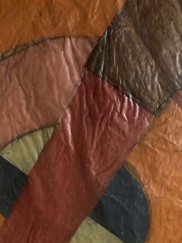 Collage Sur Papier 1930 Jeanne Kosnick Kloss Abstrait Signé KK Ancien