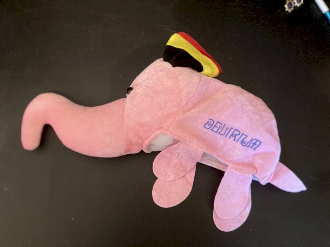 collector PLV BIERE DELIRIUM TREMENS CHAPEAU BOB BEER BELGIUM ELEPHANT ROSE