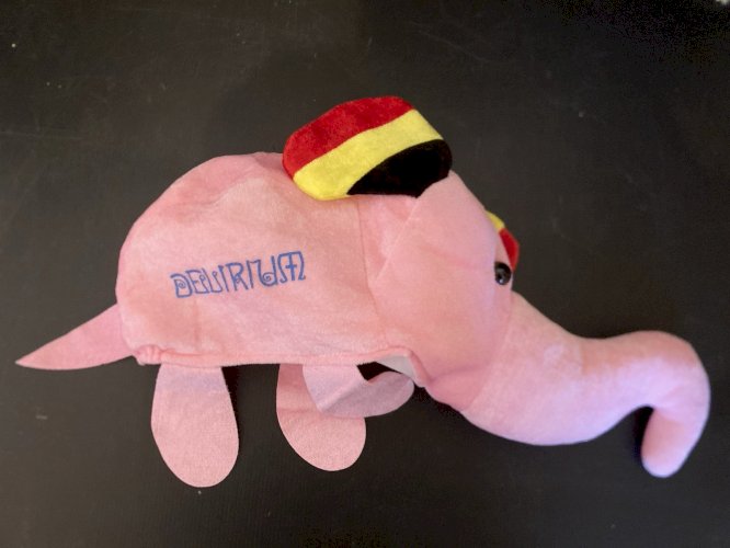 collector PLV BIERE DELIRIUM TREMENS CHAPEAU BOB BEER BELGIUM ELEPHANT ROSE