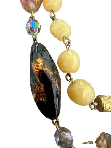 Collier 1920/1930 perles de verre Murano vintage ancien Collection Italie