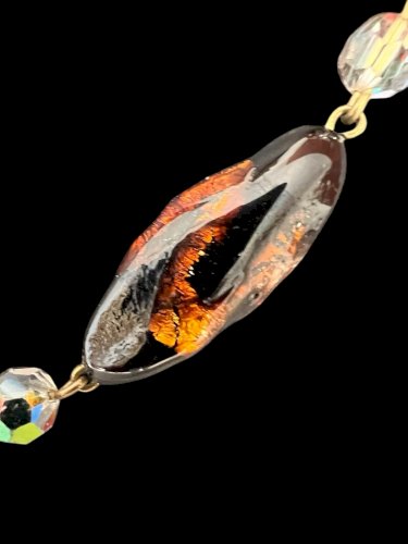 Collier 1920/1930 perles de verre Murano vintage ancien Collection Italie