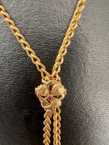 collier ajustable Art nouveau (1890/1910)-Arrêt de sautoir ancien Déposé