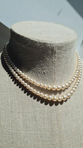 Collier ancien 2 rangs fausses perles