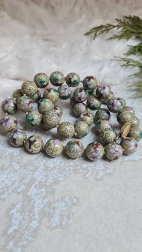 Collier ancien cloisonné - collier émaillé