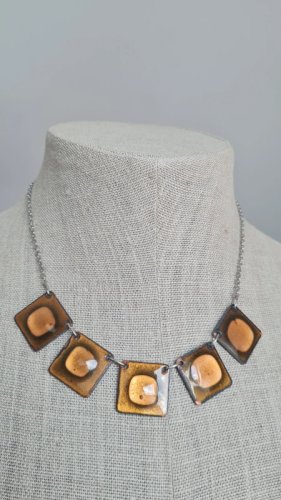 collier ancien émaillée sur cuivre