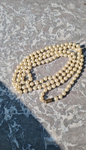 collier ancien fausses perles