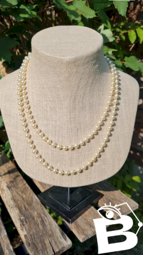 collier ancien fausses perles