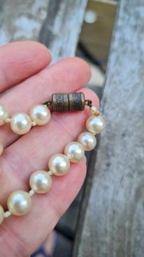 collier ancien fausses perles