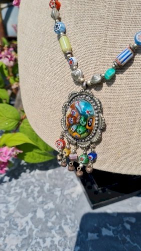 collier ancien Italie Millefiori - vénitien - Murano