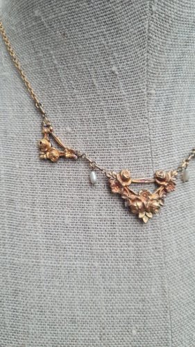 Collier ancien Oria motifs floraux art nouveau - collier draperie- jewelry french antique