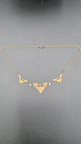 Collier ancien Oria motifs floraux art nouveau - collier draperie- jewelry french antique
