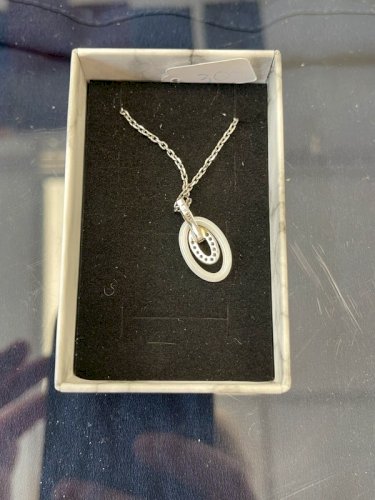 Collier argent et céramique