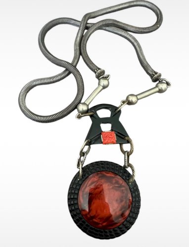 Collier art déco 1925 en Bakelite Vintage  Ancien pièce unique Collection