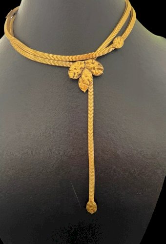 collier art Nouveau ancien 1900 Collection Tube A Gaz Vintage Monnaie Du Pape