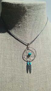 Collier attrape rêves original pour éloigner les mauvais rêves en argent 925